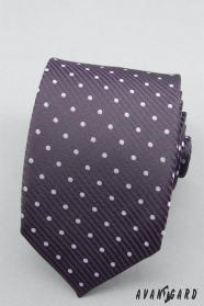 Lila pontokkal nyakkendő