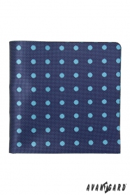 Kék mintás díszzsebkendő világos ponttal
