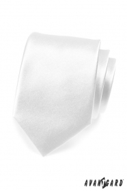 Egyszerű, sima fehér férfi nyakkendő