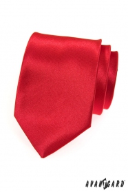 Férfi nyakkendő, sima piros