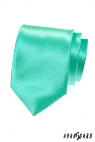 Fényes menta zöld nyakkendő