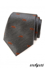 Szürke nyakkendő narancs róka