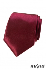 Egyszínű férfi nyakkendő bordóban