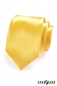 Férfi sárga nyakkendő, fényes
