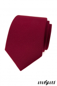 Férfi nyakkendő matt bordó színű