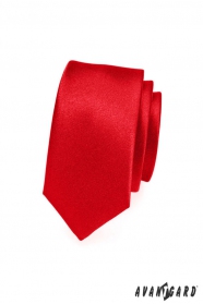 Keskeny piros nyakkendő SLIM