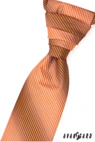 Esküvői csíkos narancssárga nyakkendő