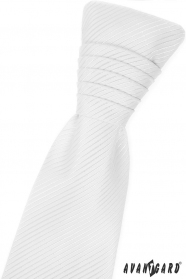 Fehér francia nyakkendő fényes csíkokkal