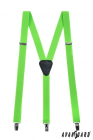 Neon zöld nadrágtartó Y-alakú 3-klip tartó