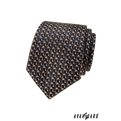 Kék-barna mintás nyakkendő