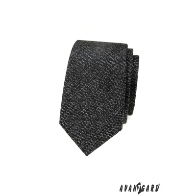 Szürke textúrájú keskeny nyakkendő