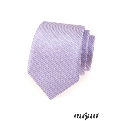Fehér nyakkendő lila csíkokkal