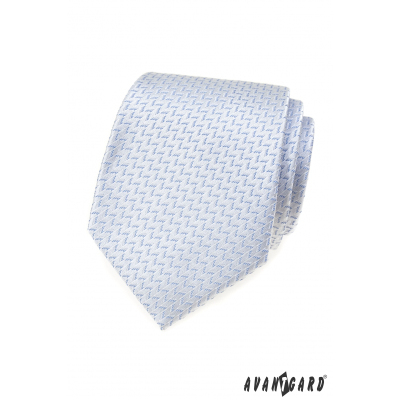 Fehér nyakkendő kék mintával