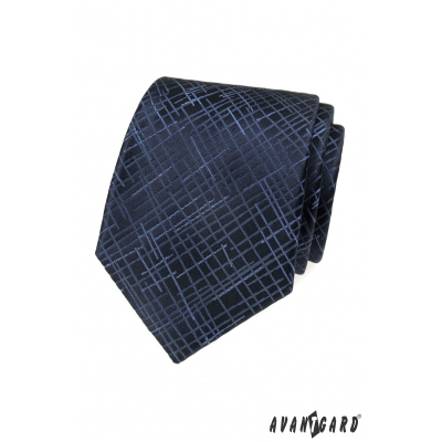 Csíkos mintás kék nyakkendő