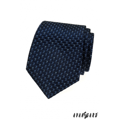 Férfi nyakkendő kék mintával