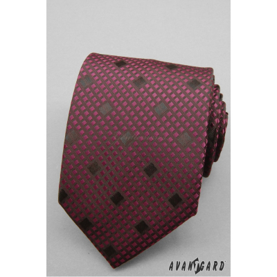 Bordó kockás nyakkendő
