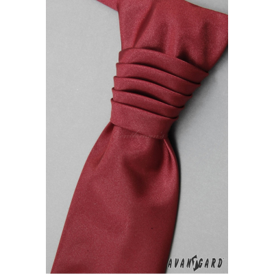 Bordó sima esküvői nyakkendő díszzsebkendővel