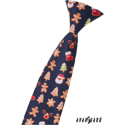 Gyerek nyakkendő karácsonyi mintával 44 cm
