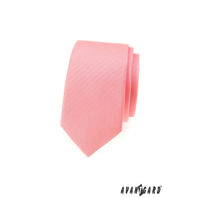 Strukturált keskeny nyakkendő lazac színben