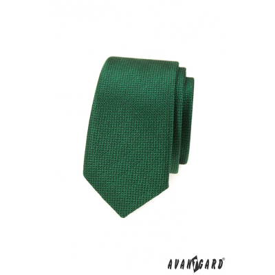 Zöld keskeny nyakkendő texturált felülettel