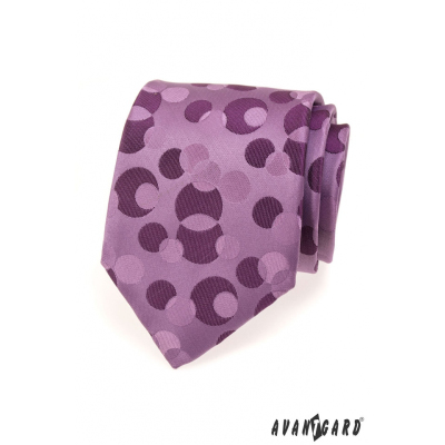 Férfi nyakkendő lila mintás