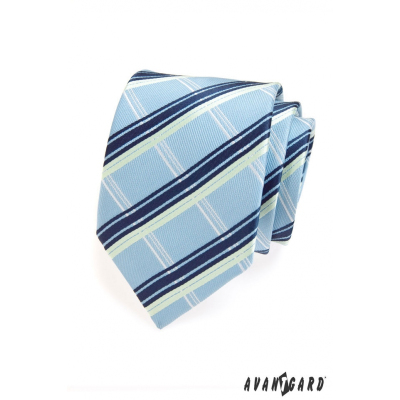 Férfi nyakkendő kék és fehér csíkok