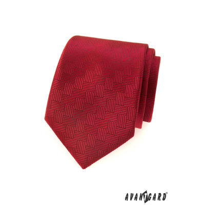 Piros férfi nyakkendő szaggatott struktúra
