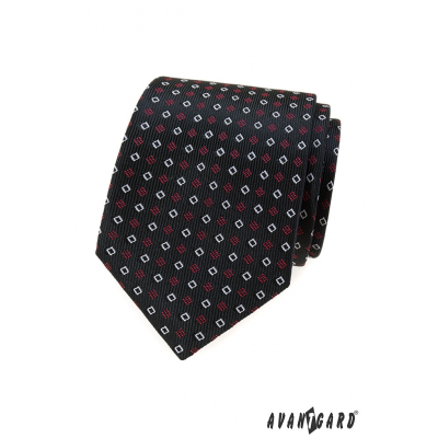 Fekete nyakkendő jellegzetes mintával