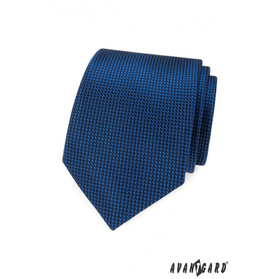 Kék nyakkendő steppelt mintával