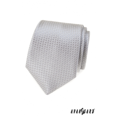 Szürke nyakkendő steppelt mintával
