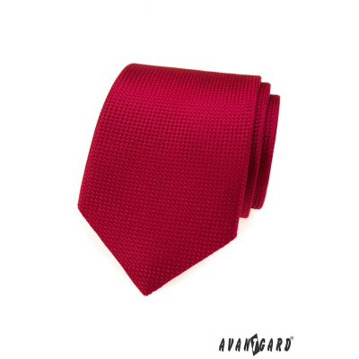 Piros nyakkendő steppelt mintával