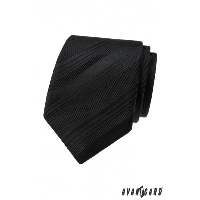 Fekete nyakkendő, különböző csíkokkal