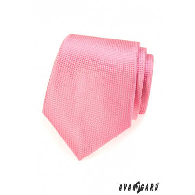 Rózsaszín strukturált nyakkendő - 7 cm