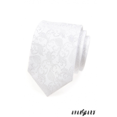 Fehér nyakkendő a mintával