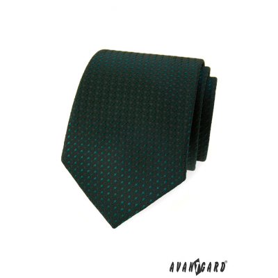 Sötétzöld nyakkendő fényes mintával