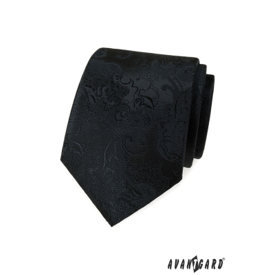 Fekete nyakkendő Paisley mintával