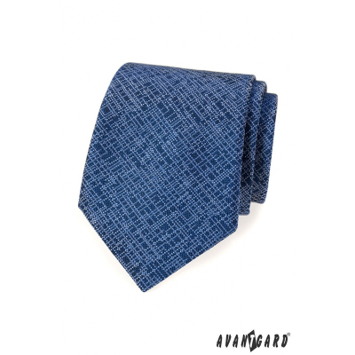 Kék Avantgard nyakkendő, fehér mintával