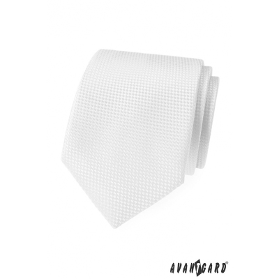 Fehér, strukturált nyakkendő Avantgard Lux