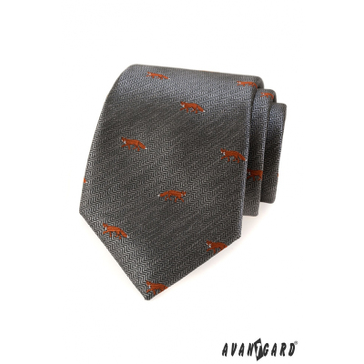 Szürke nyakkendő narancs róka
