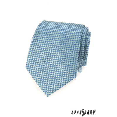 Türkiz nyakkendő, kék mintával