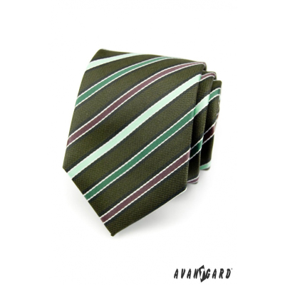 Férfi nyakkendő - zöld csíkkal