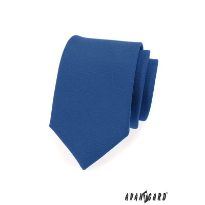 Kék férfi nyakkendő, matt felülettel