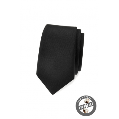 Fekete, matt vékony nyakkendő