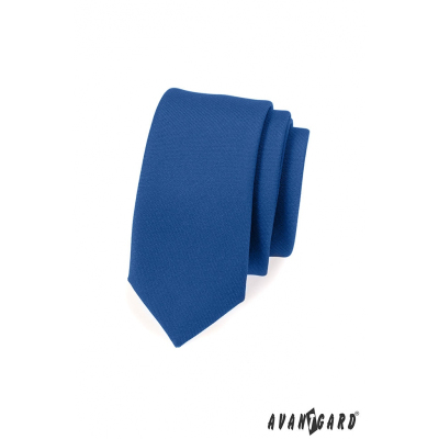 Matt kék keskeny nyakkendő Avantgard