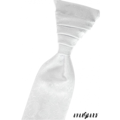Fehér mintás francia nyakkendő