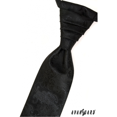 Fekete francia nyakkendő mintával