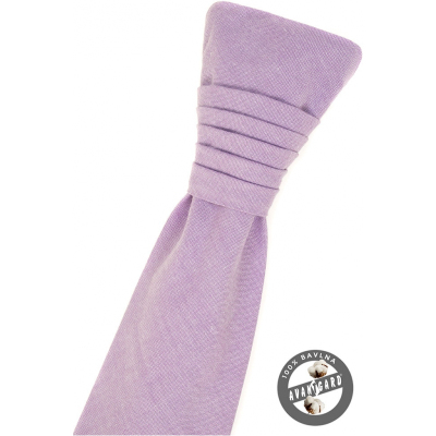 Pamut lila francia nyakkendő díszzsebkendővel