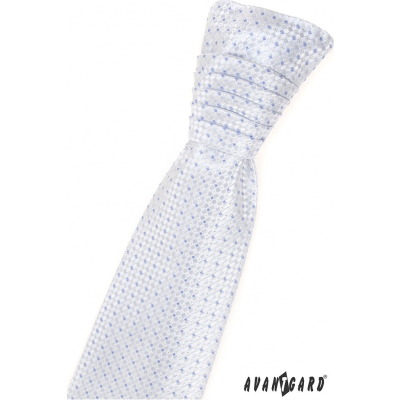 Fehér, türkiz pontok francia nyakkendő