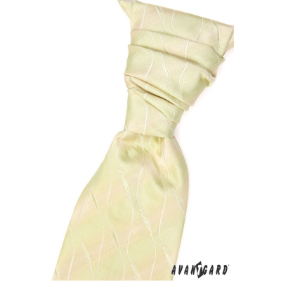 Francia nyakkendő, finoman zöld színű