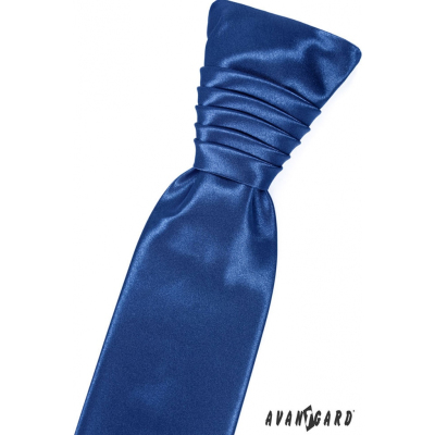 Fényes kék szín francia nyakkendő